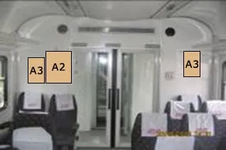 Рекламные стикеры в поездах АэроЭкспресс