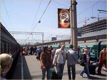 Реклама на вокзалах: Панель-кронштейны 1.2×1.8 м2